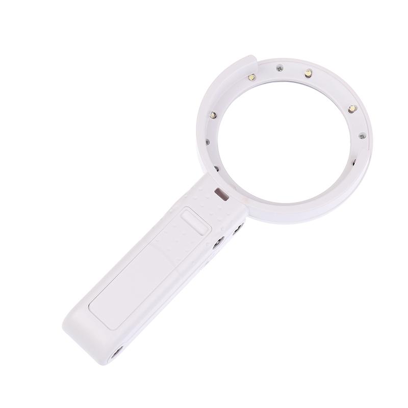 11X 5X Portable Magnifier With 8 Led Light Foldable Handheld Desktop Magnifier For Reading Newspapers Magnifier Repair Tool