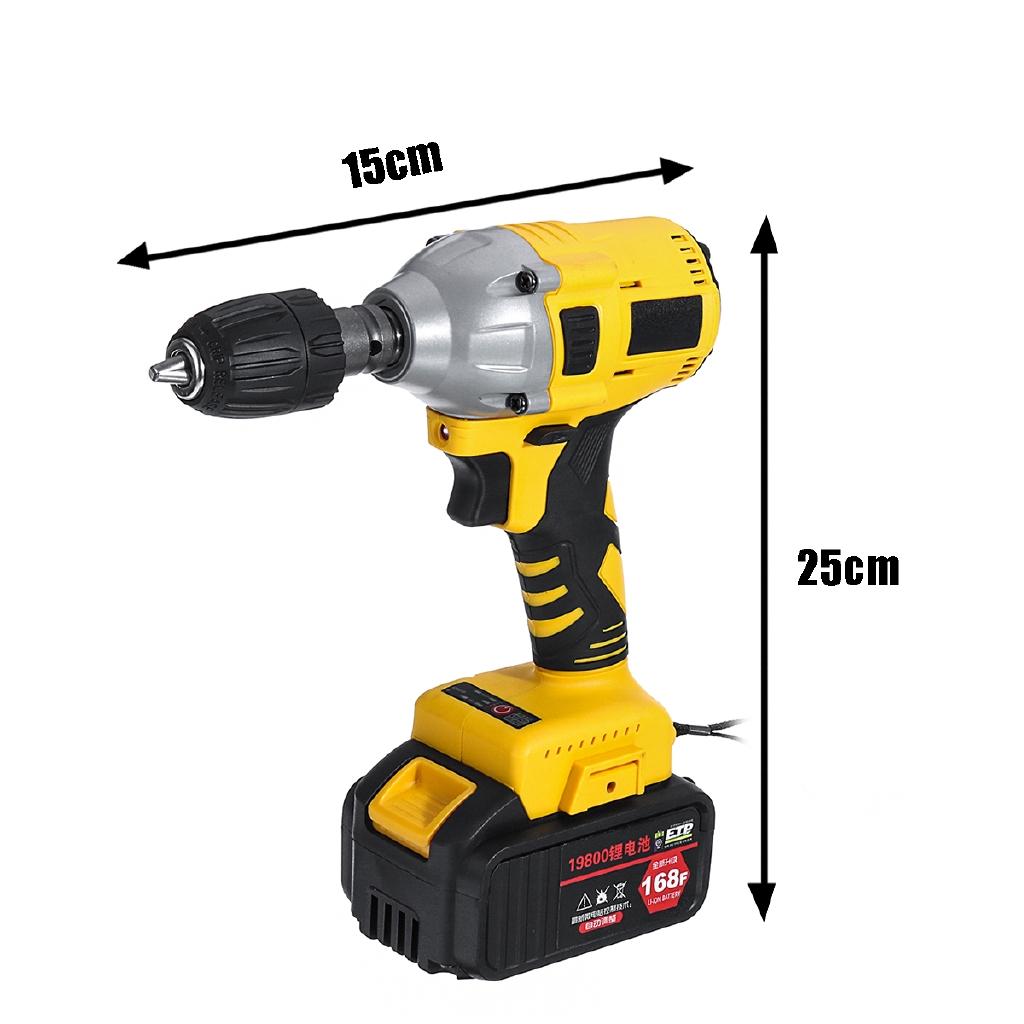 110-240V 168VF 460NM 19800mAh Electric Brushless Impact Wrench Cordless Drive Impact Wrench Tools