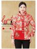Mom's Ethnic Style Stand Collar Tang Suit: Autumn/Winter Slim Fit Cotton Jacket for Middle-Aged & Elderly Women