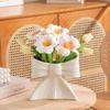 Creative Bow Vase Ornaments High-end Ceramic Hydroponic Flower Arrangement Living Room Office Vintage Vase Home Ornament Gifts