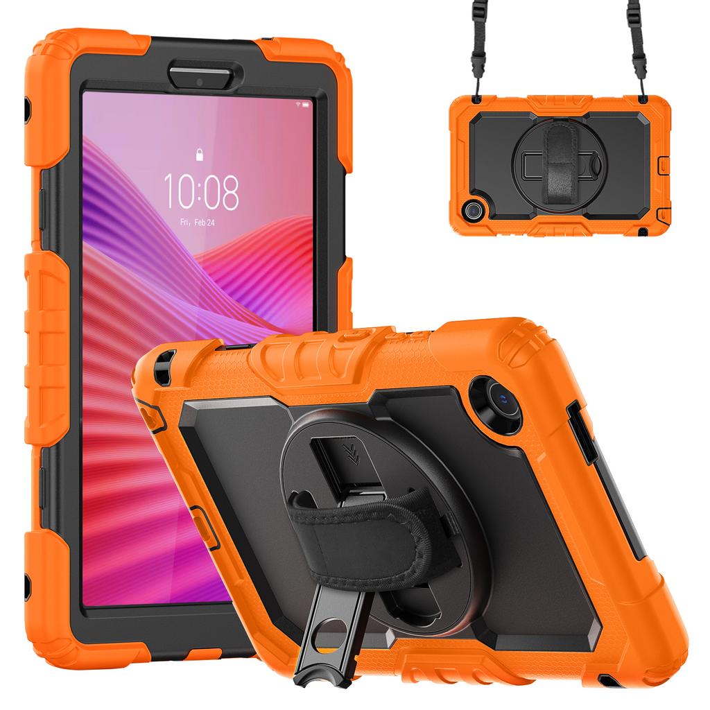 Heavy Duty Case for Lenovo Tab One (K9) 2025 8.7 Inch TB305FU 3-Layers Hybrid Stand Cover with Screen Protector Shoulder Strap