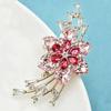 Vintage Crystal Flower Brooches Sparkling Brooch Pins Fashion Floral Brooches  Prom