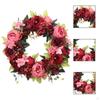 Artificial Peony Wreath Flower Arrangement Sturdy Garland for Anniversary Window