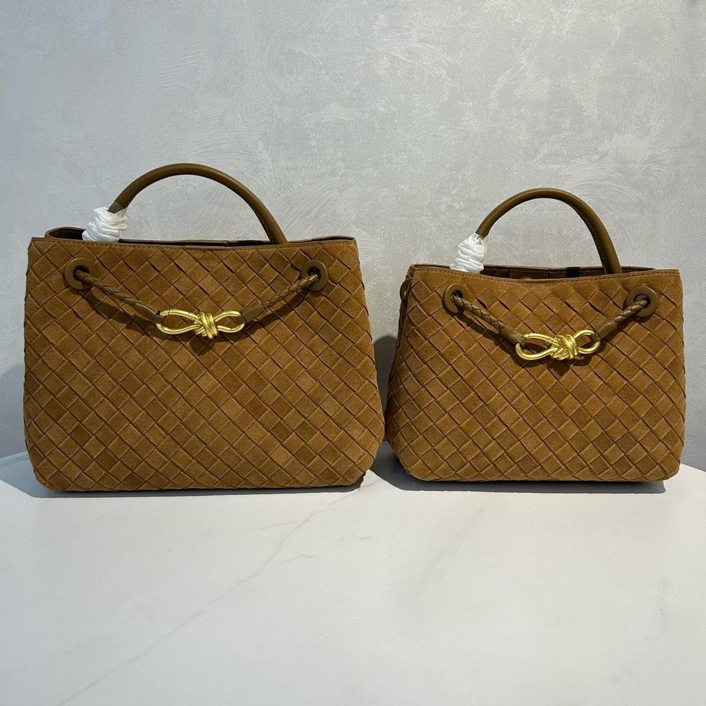 Gewebte Tasche Wildledertasche Mattiertes Rindsleder Großes Fassungsvermögen Pendler Vielseitig Tragbar Schulter Unterarm Crossbody Tragetasche Damen