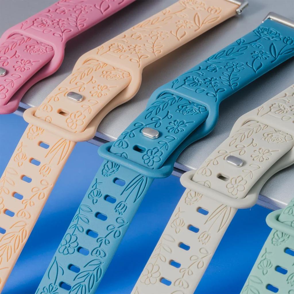 New Carving Strap for Redmi Watch 4 Magnetic Silicone Band for Xiaomi Mi Band 8 Pro 9 Pro Smartwatch Bracelet Accessories Correa