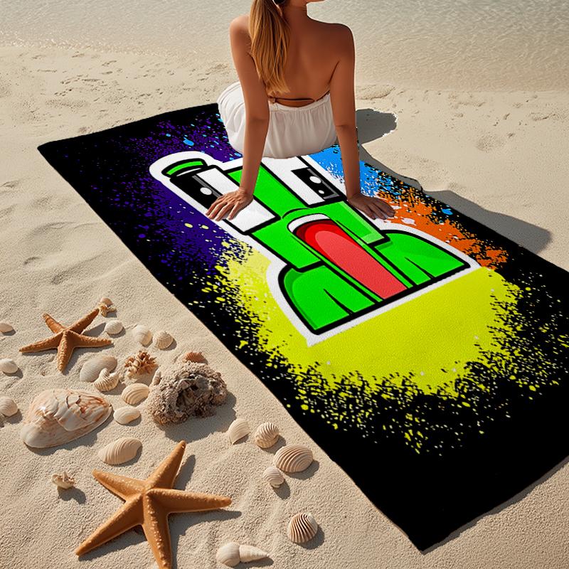 Colorful Game Friends Beach Towel, Super Soft Microfiber, Gift for Her/Him, Birthday, for Pool, Beach, Travel, Home Decor Fan Gifts