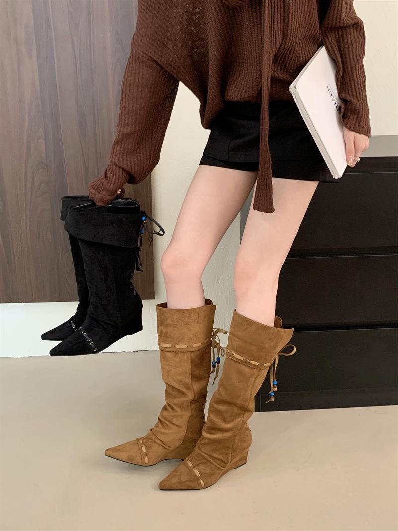 

2025 hot-selling new tall and thin knee knight women s riding boots 39 коричневый