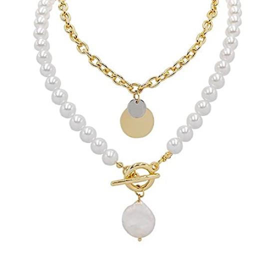 

[AVANCE] Baroque Pearl Necklace 2-Piece Set for Women