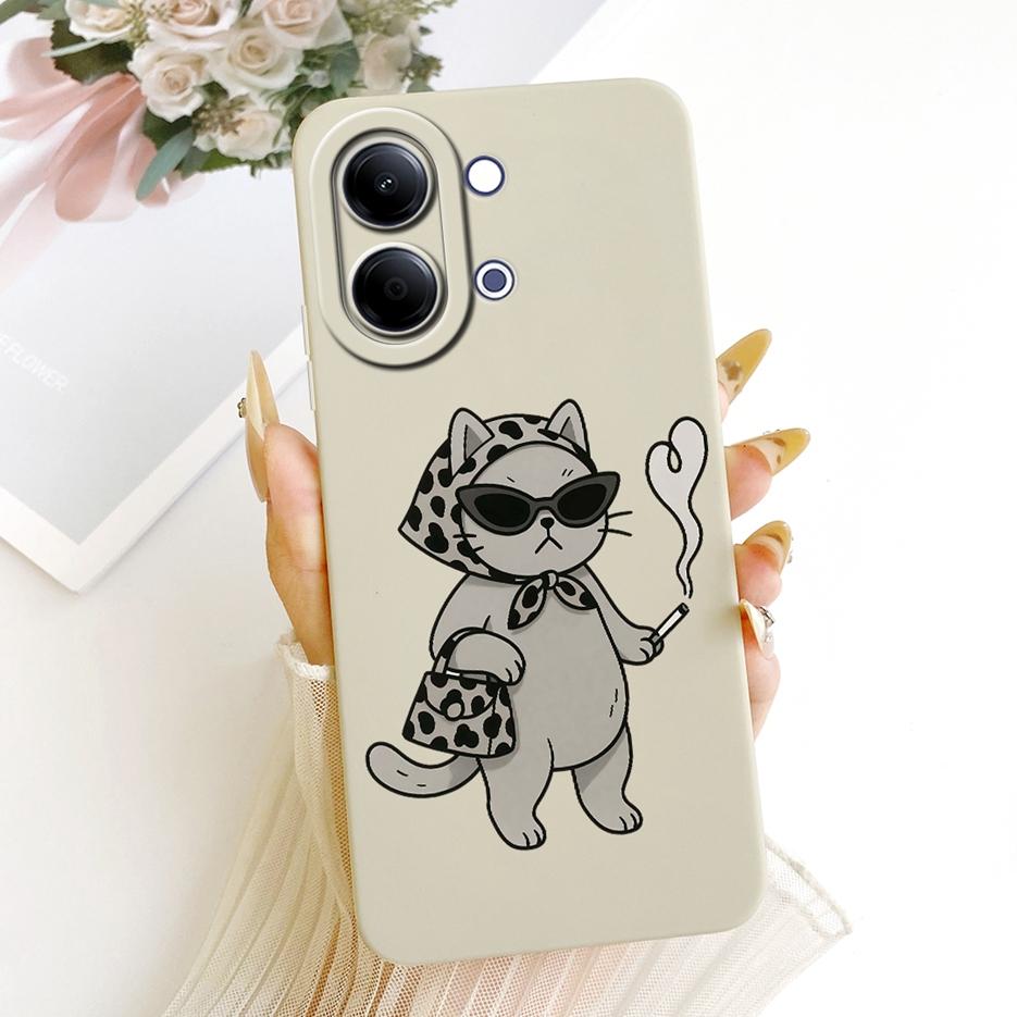 For Vivo Y05 4G Case New Luxury Bow Love Heart Painted Cover Soft TPU Phone Case For Vivo Y11d Y 05 VivoY05 VivoY11d Fundas Bags
