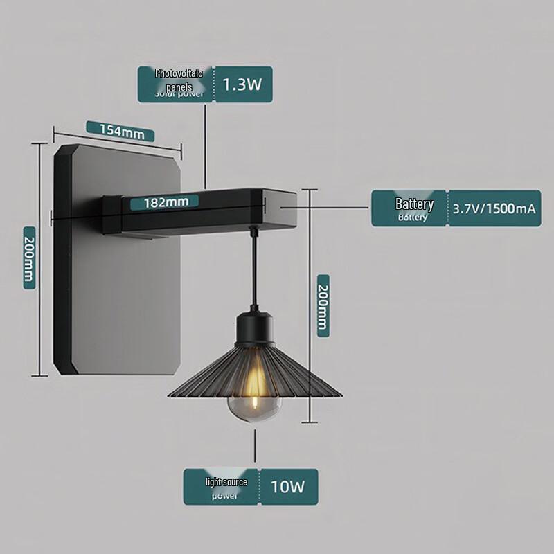 NuFeng Solar Garden Light 182x200mm