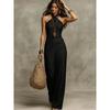 2026 New European and American Amazon Women's Slim-fit Fashion Temperament Slim-fit Sleeveless Neck Dress