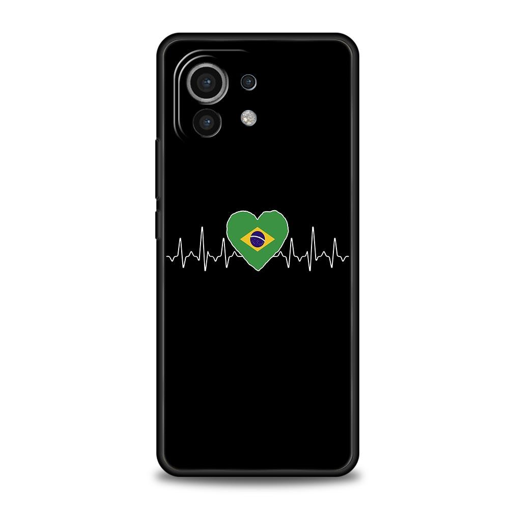 Brasilien Brasilianische flagge Telefon Fall Für Xiaomi Poco X4 X3 NFC F3 F4 M3 M4 Mi Hinweis 12T 10 12 11 Ultra 11T Pro 10T Lite 9T 5G Abdeckung