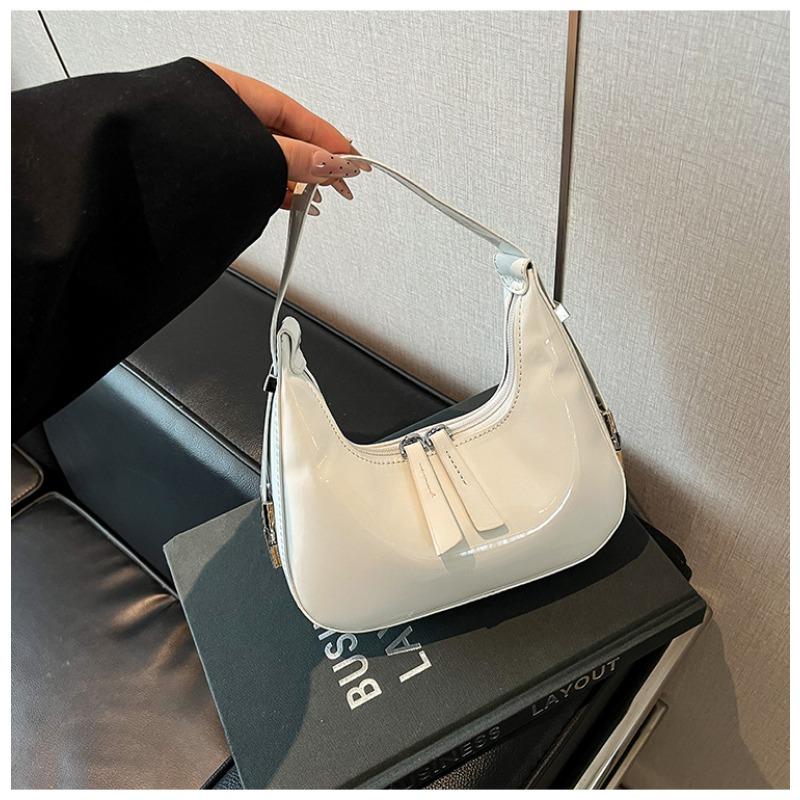 

Hand carry fashion underarm bag spring and summer new simple casual shoulder bag high-end trend oblique span bag білий