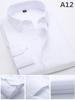 New Men's Solid Color Formal Long Sleeve Shirt for Business and Casual Wear