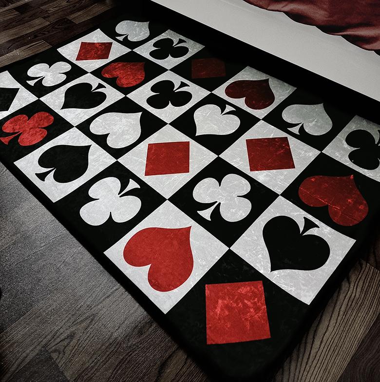 

Punk Gothic Rug Dark Carpet for Living Room Bedroom Halloween Decor Thickened Floor Mat Literary Girl Home Entry 80*120cm