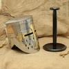 Handmade Crusader Great Helm Steel Knight Helmet with Brass Cross