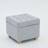 Multifunctional Cotton Linen Storage Ottoman