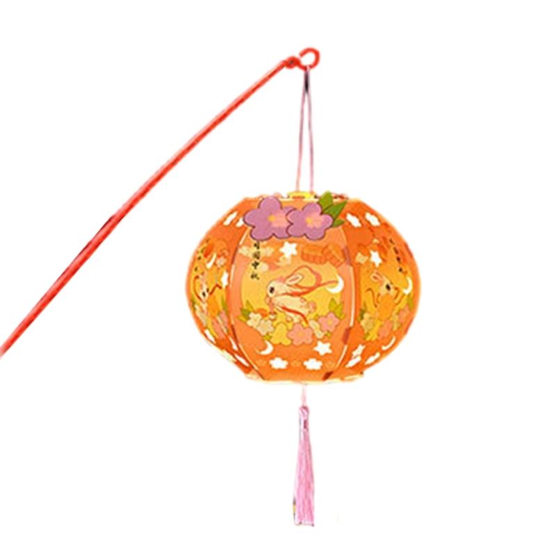 

Traditional Chinese Lamp for Family Festival Activities Six Sided Flower Light with Tassels Festives Hanging Ornament