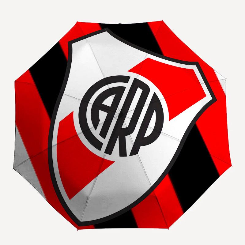 River Plate, Badge Automatic Opening and Closing, 8 Rib Structure Portable Umbrella, Suitable for Men and Women In All Seasons Perfect Gift