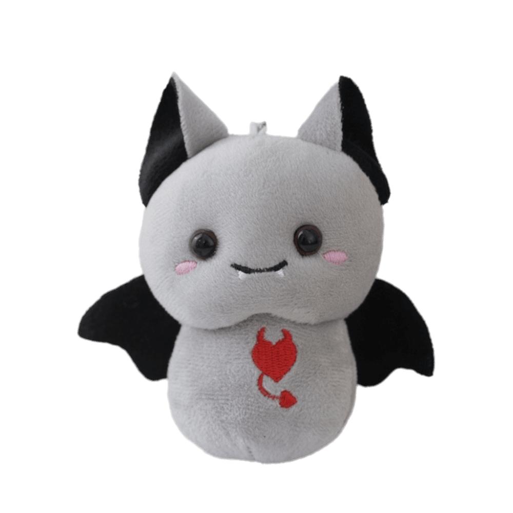 Durable Soft Halloween Bag Pendant PP Cotton Stuffed Toy Funny Bat Plush Keychain Commute