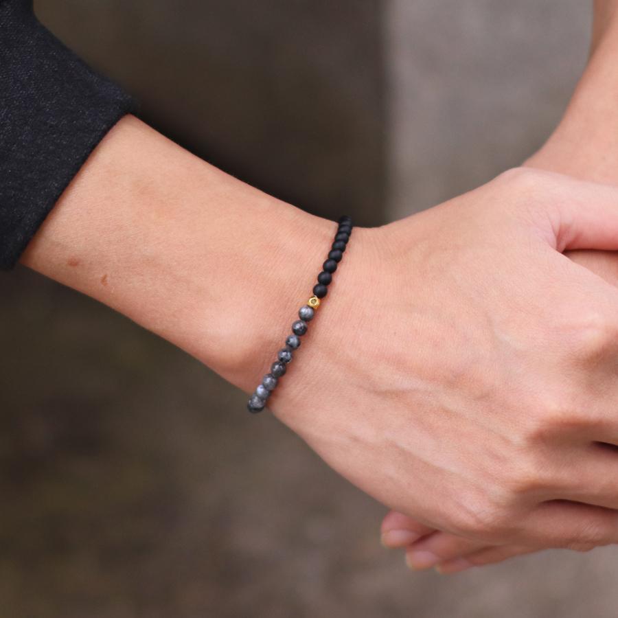 New 4mm Beads Mens Bracelet Bicolor YinYang Strand Braslet Festival Accessories Natural Picasso Tiger Eyes Stone Braclet Pulsera