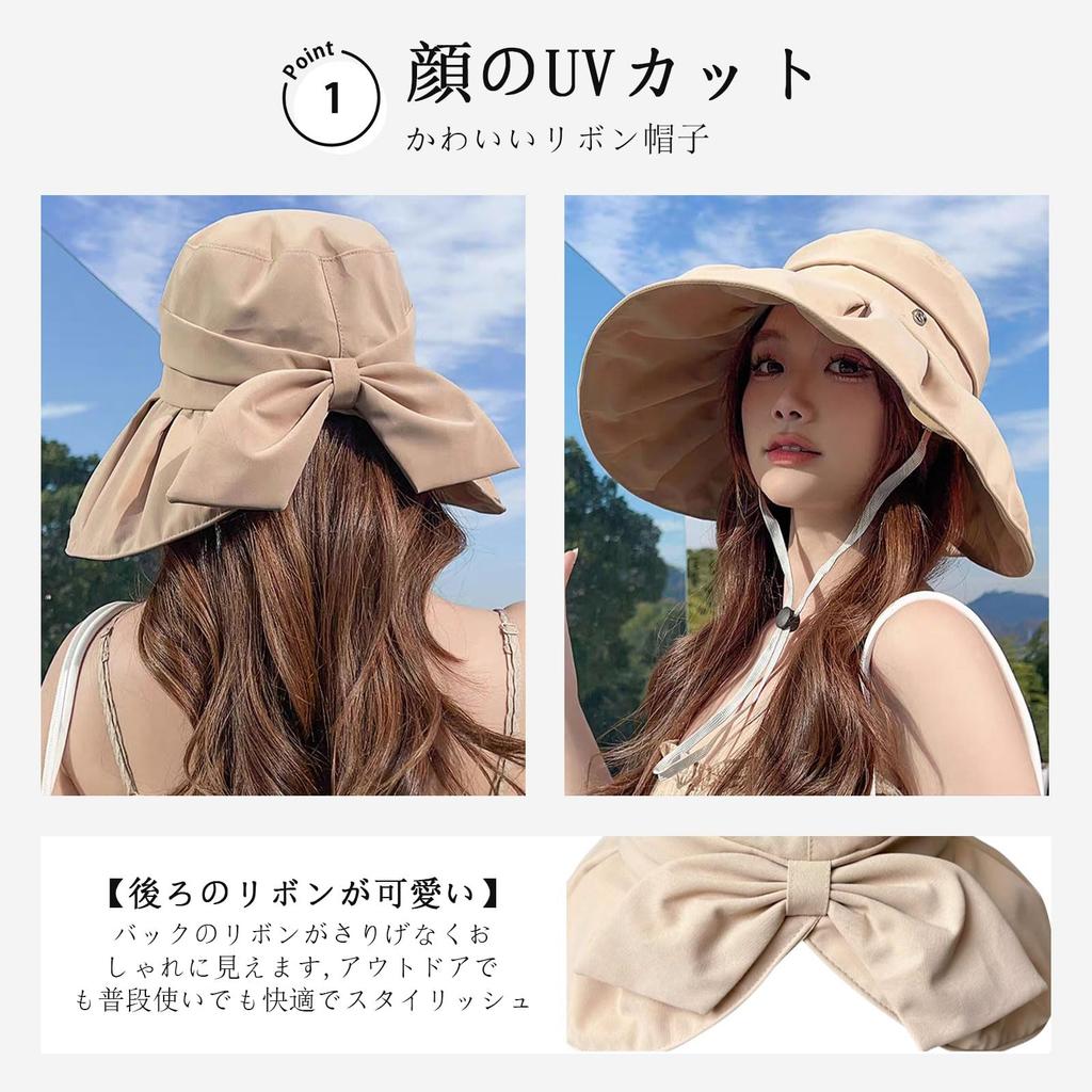 UV Protection Hat for Women Sun Face Wide Actress Sun Beach [Lhyxuuk] - Protection, Concealing, Foldable, Brim, Lightweight, Stylish, Ribbon, Cute,