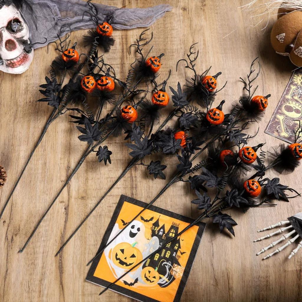 Halloween Scary Decorations Black Scary Cut Flowers Party Decorations Festive Atmosphere Flowers