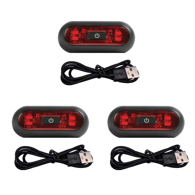 Motorradhelm Licht Wiederaufladbar Wasserdicht LED Sicherheits Signal Warnung Rücklicht Fahrrad Nachtlauf Blinkendes Rücklicht
