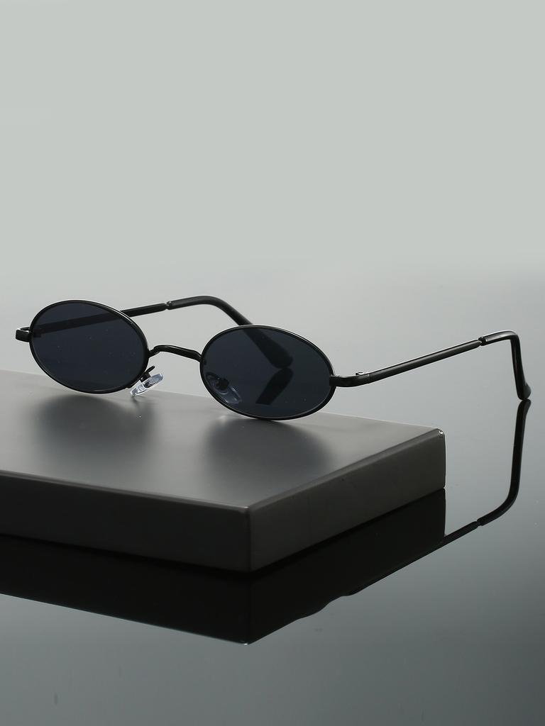 1Pc/2Pcs European and American Classic Popular Color Scheme Simple and Stylish Oval Sunglasses Suitable for Vacation Wear