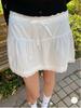 BM Style White Lace High-Waisted Drawstring Skirt for Women - Izzy Skirt