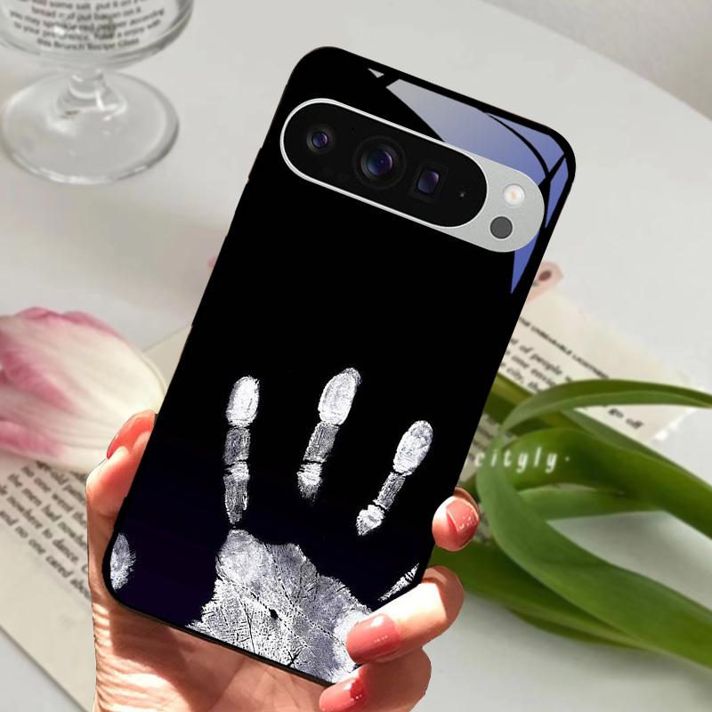 For Google Pixel 9 Pro XL Case Pixel9 Cute Animal Tempered Glass Phone Cover For GOOGLE PIXEL 9A Glass Protective Fundas Cases