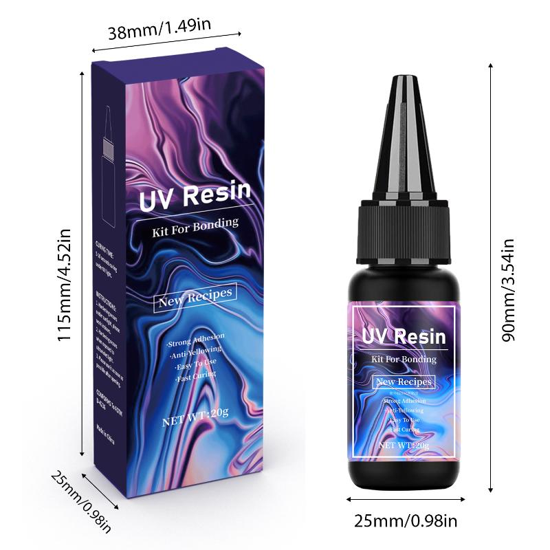 20G/30G/50G Resina Epossidica UV Colla Fai da Te Creazione Gioielli Alta Trasparenza Asciugatura Rapida Alta Durezza Colla Lampada UV Artigianato Fai da Te Decorazione
