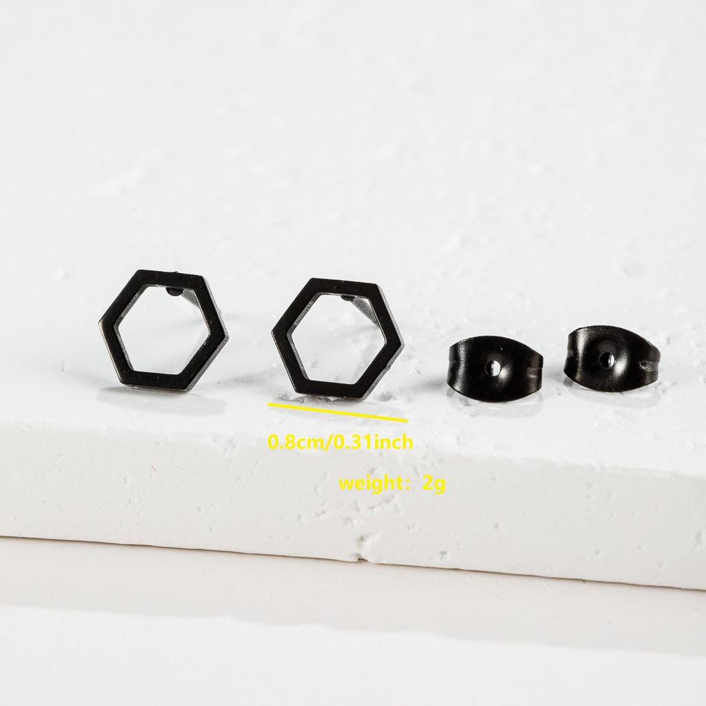 Women's Stainless Steel Infinity Rectangle Stud Earrings