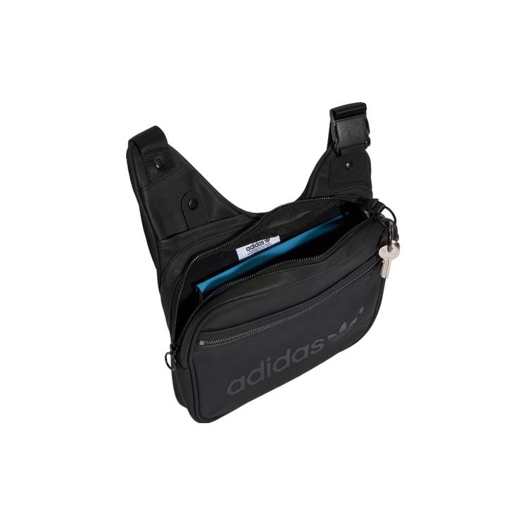 New Adidas Originals Polyurethane Sling Bags Crossbody Bags Regular Unisex Pure Black HD9692