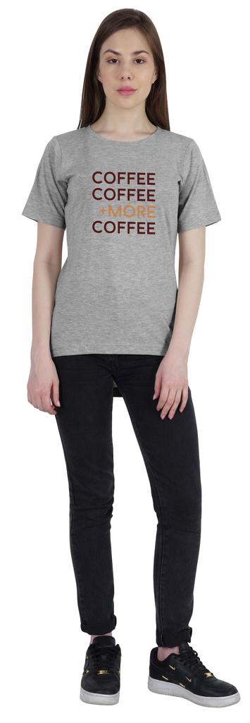 Inkmeso Women   Coffee Coffee  More Coffee   Graphic Coffee Lover Tee Tshirt