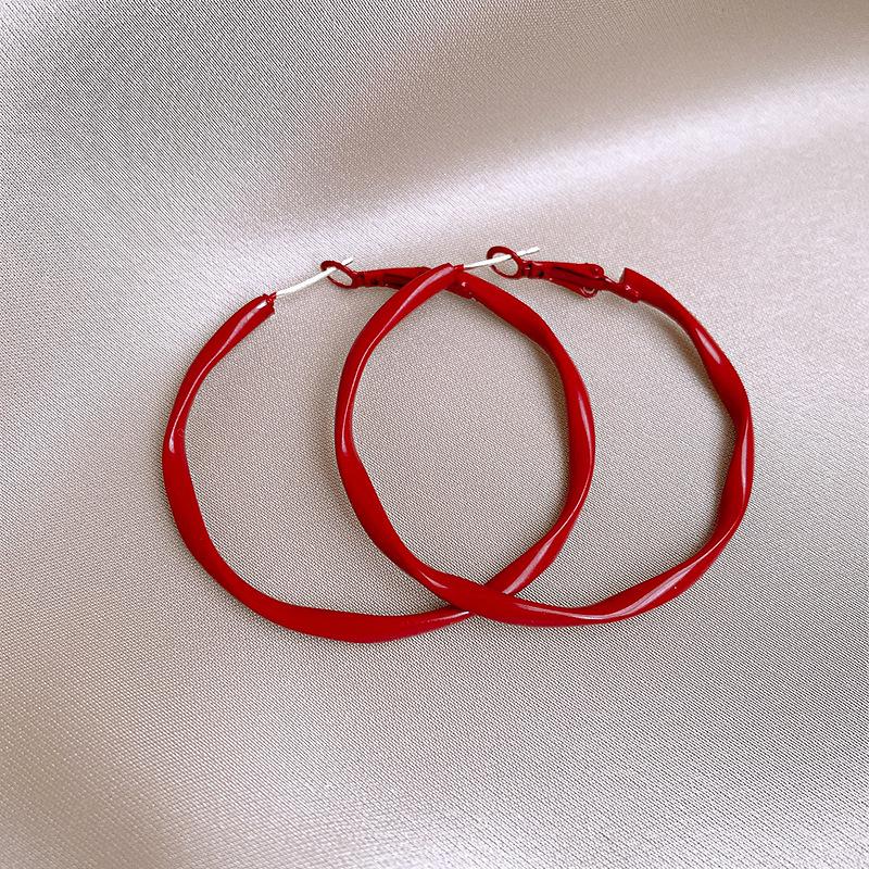 Chinese New Year Red Rose Petal Earrings - Festive, Fashionable & Elegant