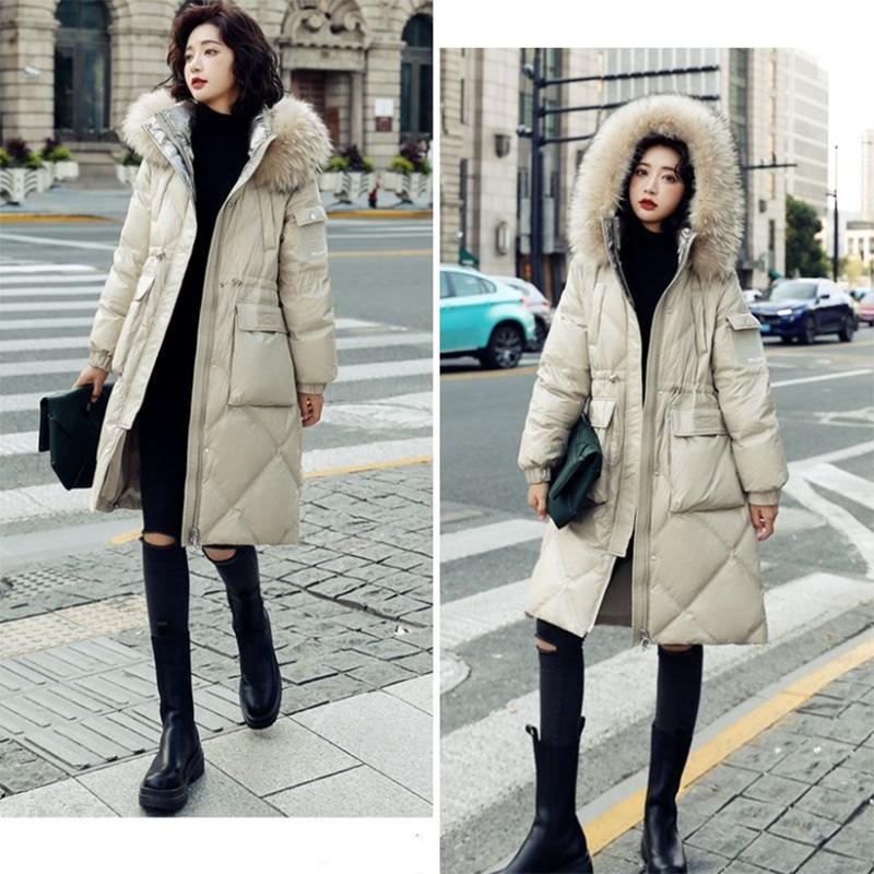 Moda Mujer Invierno Coreano Abrigo acolchado suelto Chaqueta warm Down con  cuello de piel Chaqueta brillante de plumas de longitud media comprar a  buen precio — entrega gratuita, reseñas reales con fotos —