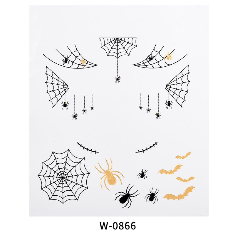 

Beauty Sticker Cartoon Tattoo Sticker Waterproof Bronzing Tattoo Halloween Holiday Tattoo Sticker die