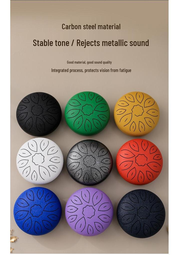 6-inch 11-tone Ethereal Steel Tongue Drum - Beginner to Professional Instrument for Kids & Adults