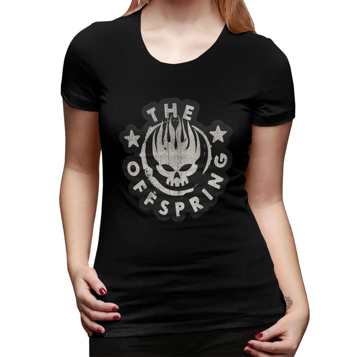 

Punk The Offspring TShirt for Women Round Neck Streetwear T Shirts Womens Tees Short Summer Clothes Tops 4XL