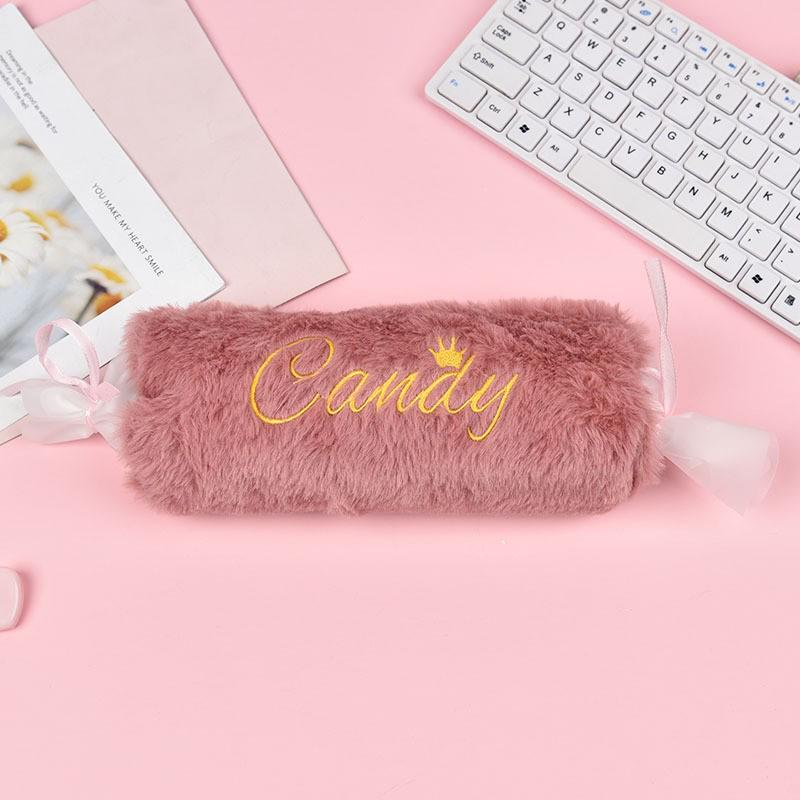 Japanese Style Plush Pencil Case: Cute, Large Capacity, Trendy Ins Stationery Bag for Students