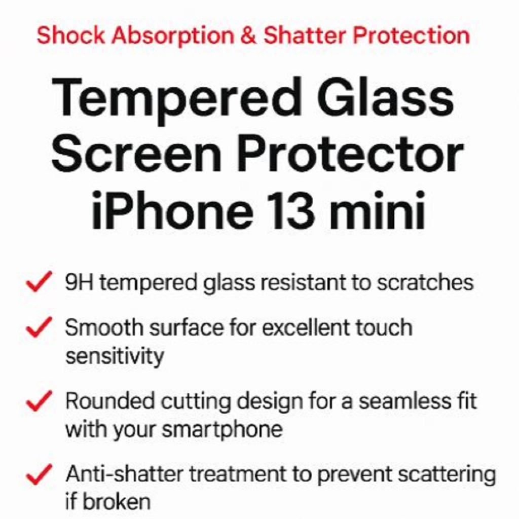 iPhone 13 Mini Tempered Glass Screen Protector
