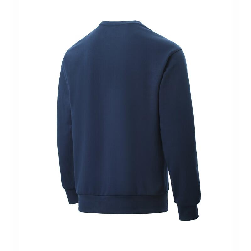 adidas Casual Crew Neck Solid Pullover Sweatshirt Men Sweatshirt Navy-Blue JI5861