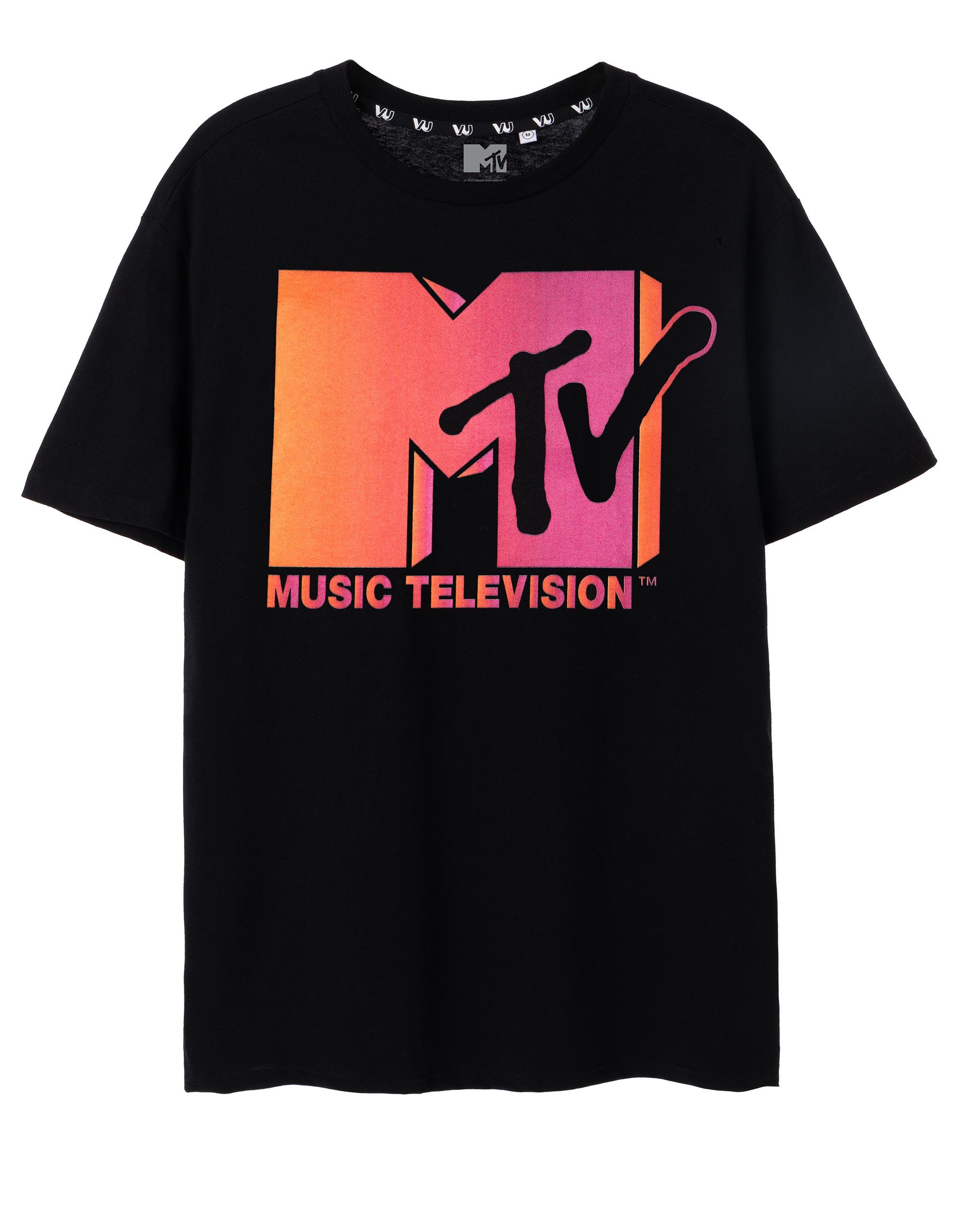 Mtv short sleeved tshirt unisex black official merch M