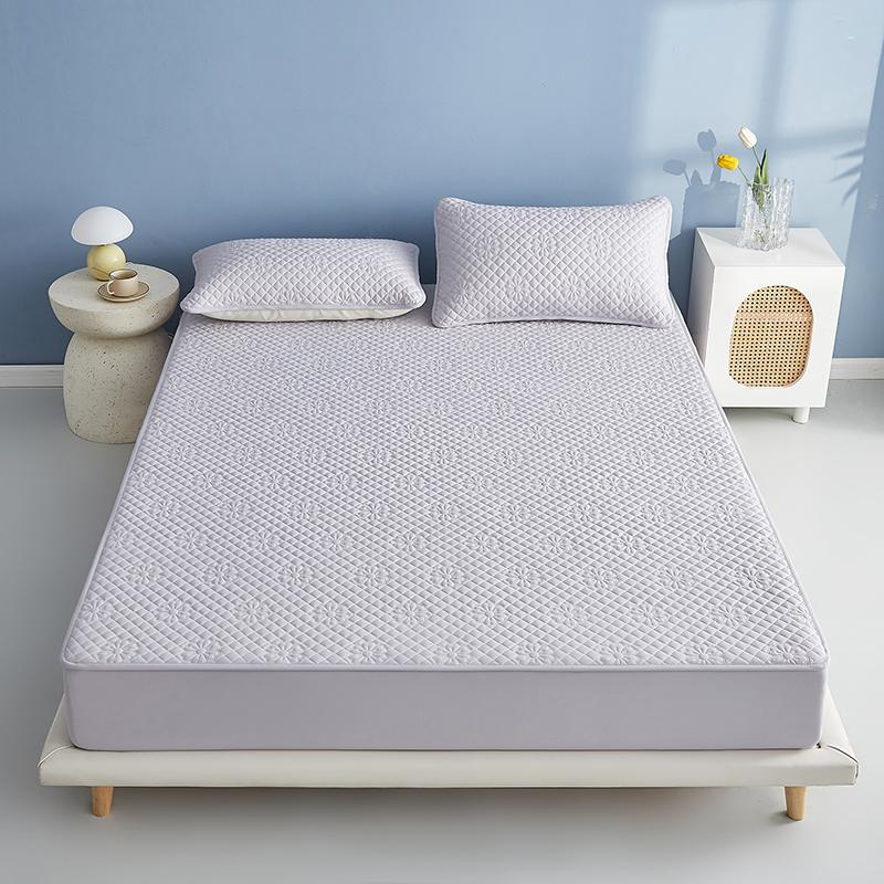 Waterproof Fitted Bed Sheet with Elastic Band Anti-slip Durable Cover Mattress Protector,for Single Double King full Queen