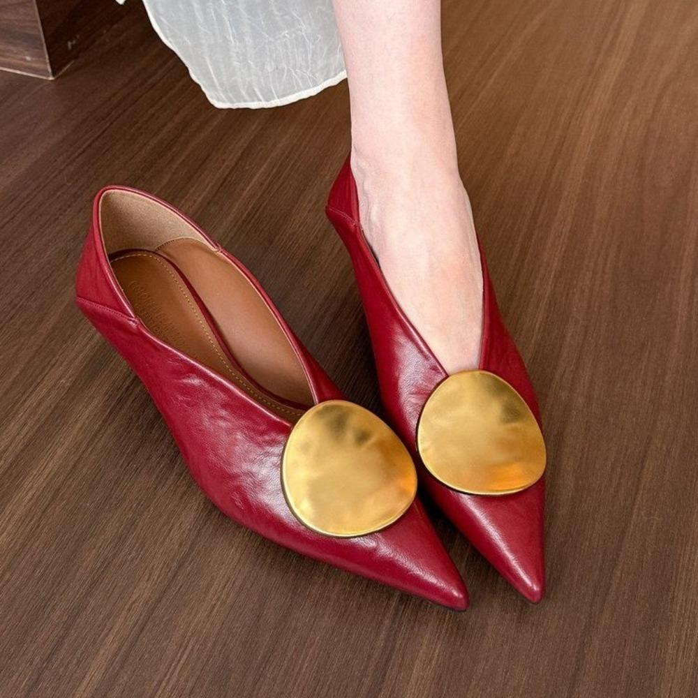Luxury Women Heeled Shoes Pointed Toe Low Heels Designer Shoes Sexy Dress Fashion Woman Pumps