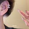 K real gold electroplated zircon three-layer round ear clip individual cold wind ear bone clip design sense niche earrings women