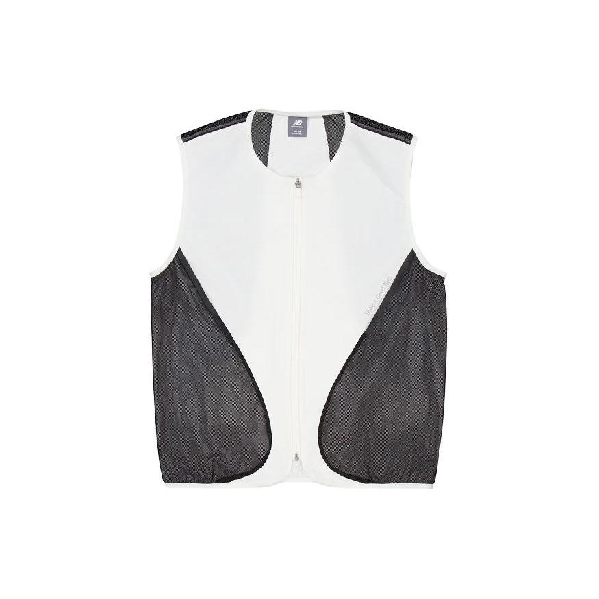 New Balance Vest With Mesh Pocket Asia Sizing White Unisex NJE25081-CRE L