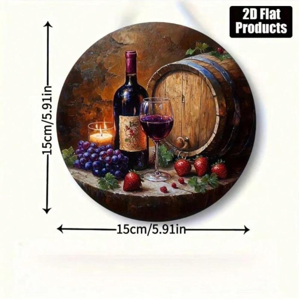 Wine Bottle Metal Wall Art for Bar Kitchen Cafe Decor