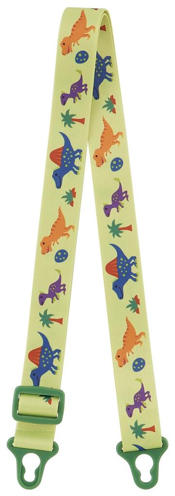 Skater Straw Water Bottle with Shoulder Dinosaur Picture One-Push Strap, 780ml, Book, PDSH8DX-A